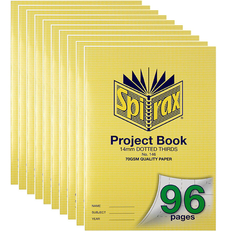 Spirax 146 Project Book 14mm Dotted Thirds 96 Page A4 10 Pack – SuperOffice