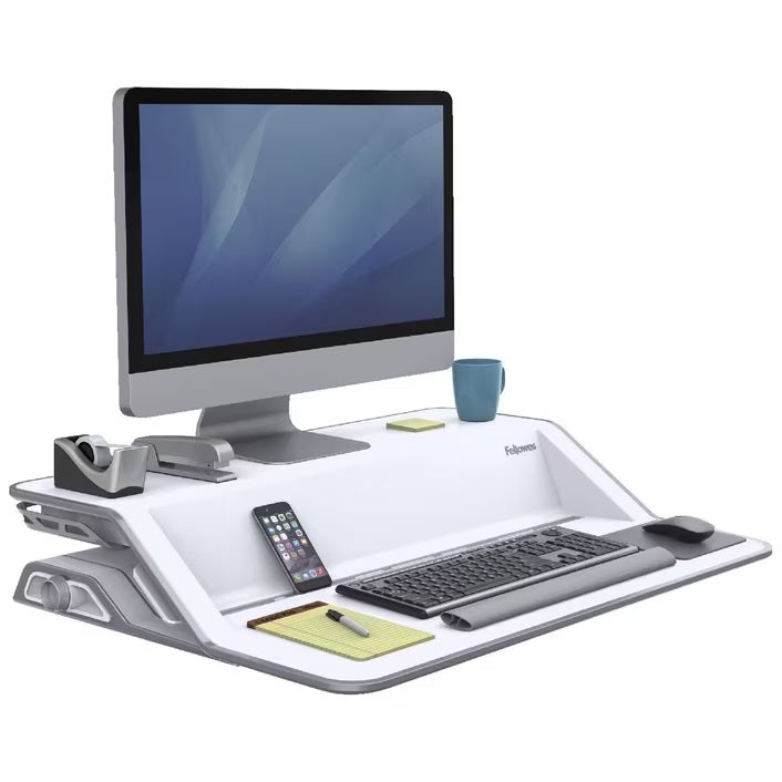 Fellowes Lotus Sit Stand Workstation White