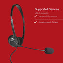 Shintaro USB-C Headset Microphone Volume Control Light Weight Headphones