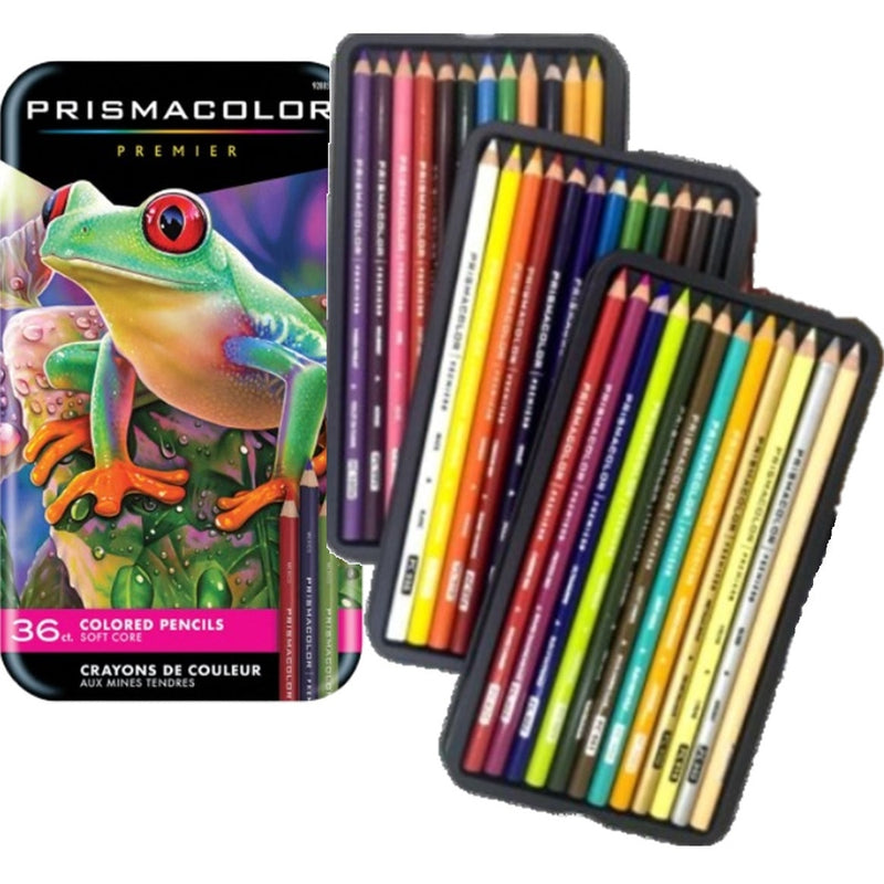 36 Prismacolor Premier Colour Pencils Tin Set Artists Professional