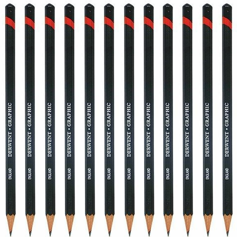 12 Pack Derwent Graphic Pencil 8B Sketching
