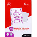 GBC Ibico Binding Cover Leathergrain 300GSM A4 White Pack 100