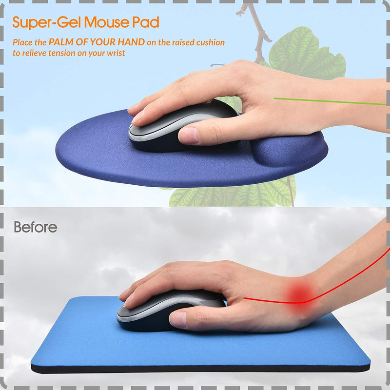 Dac Supergel Wrist Rest Mouse Pad Ergonomic Blue