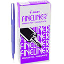 Pilot Original Fineliner Pen Marker 0.4mm Purple Box 12