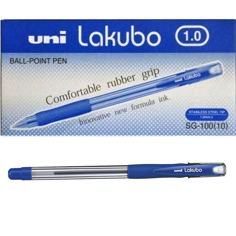 Uni-Ball Lakubo SG-100 Ballpoint Pen Medium 1.0mm Blue Box 12