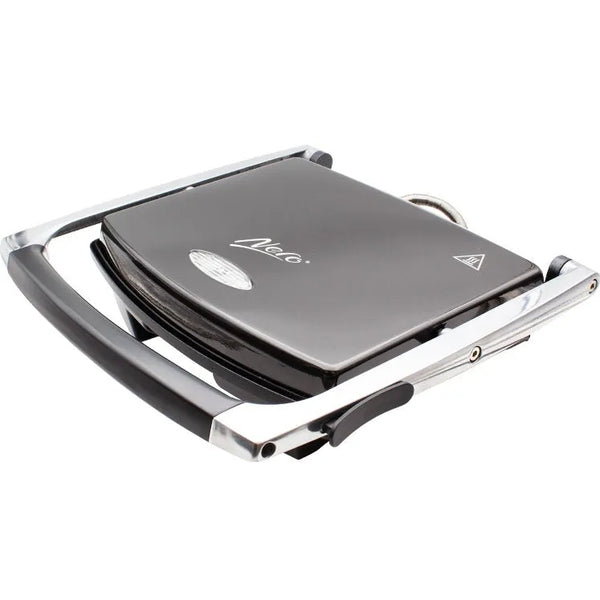 Nero Sandwich Press 4 Slice Non-Stick Toaster Stainless Steel Black