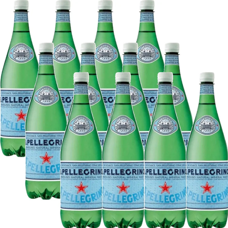 San Pellegrino Sparking Mineral Water PET 1L Bottles 12 Pack
