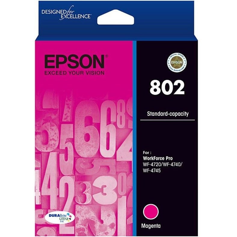 Epson 802 Ink Cartridge Magenta Genuine Original