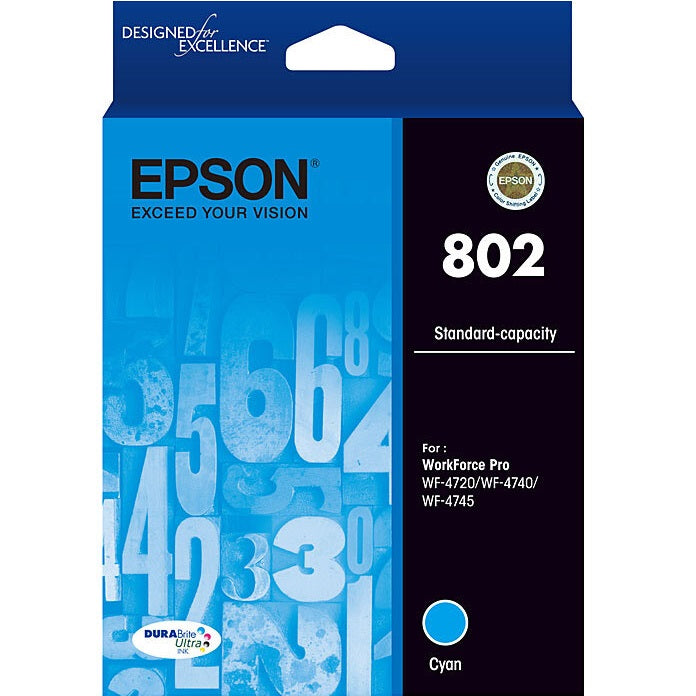 Epson 802 Ink Cartridge Cyan Original Genuine