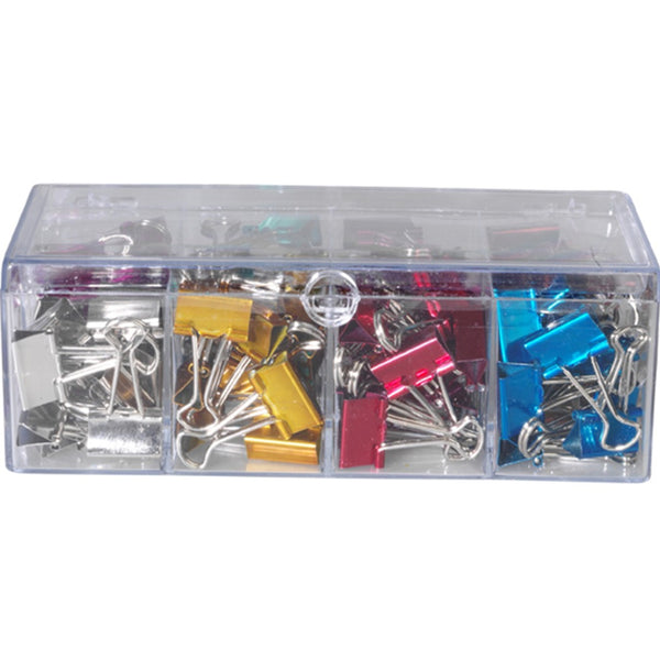 Celco Foldback Clip 19mm Assorted Colours Metallic Pack 96