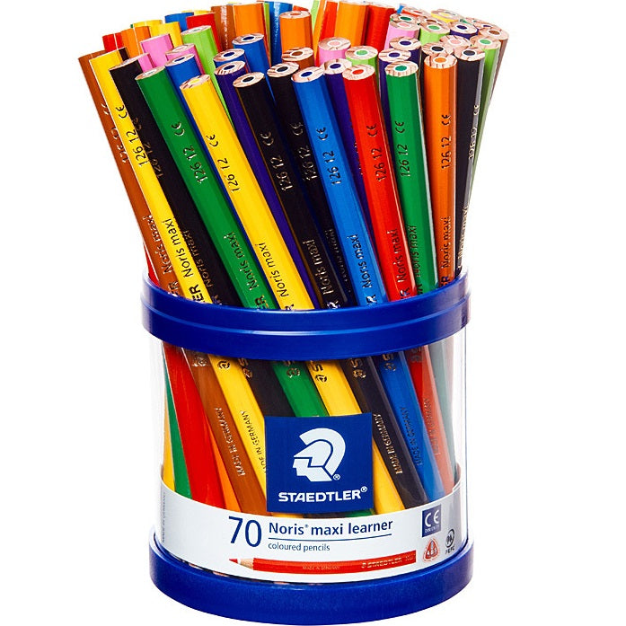 Staedtler Noris Club Maxi Learner Coloured Pencils Assorted Tub 70