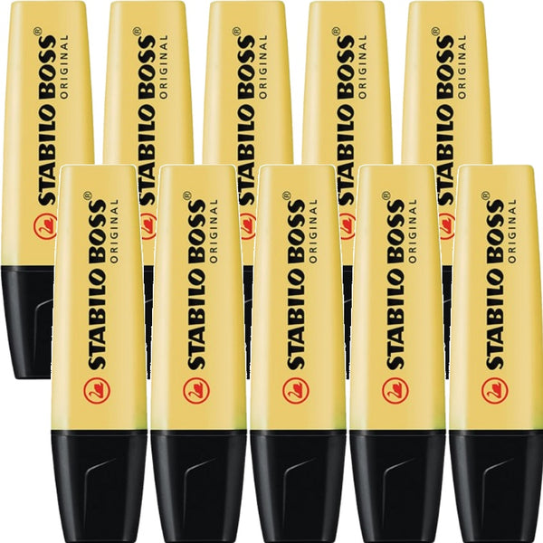 Stabilo Boss Highlighter Pastel Milky Yellow Box 10