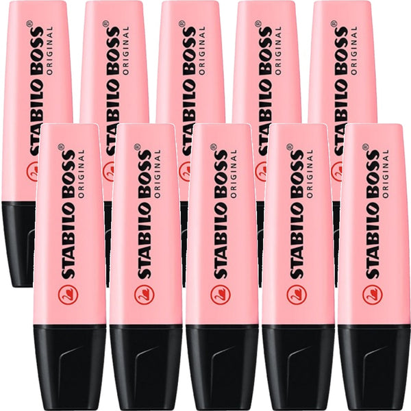 Stabilo Boss Highlighter Pastel Pink Blush Box 10