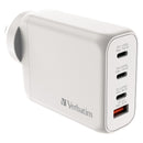 Verbatim 4-Port GaN Charger Adapter USB-C/A 100W 3C 1A White