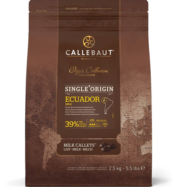 Callebaut Ecuador 39% Milk Chocolate Callets 2.5kg
