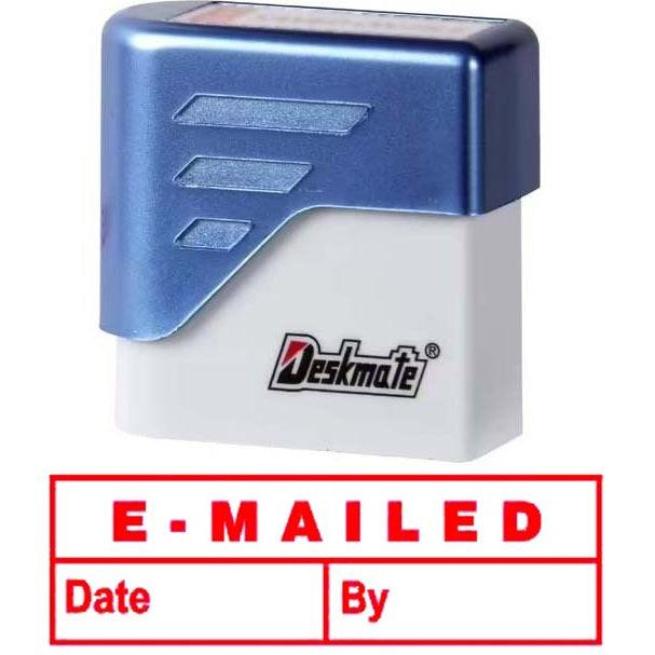 Deskmate Pre-Inked Stamp Emailed Date And By Red 0273460 - SuperOffice