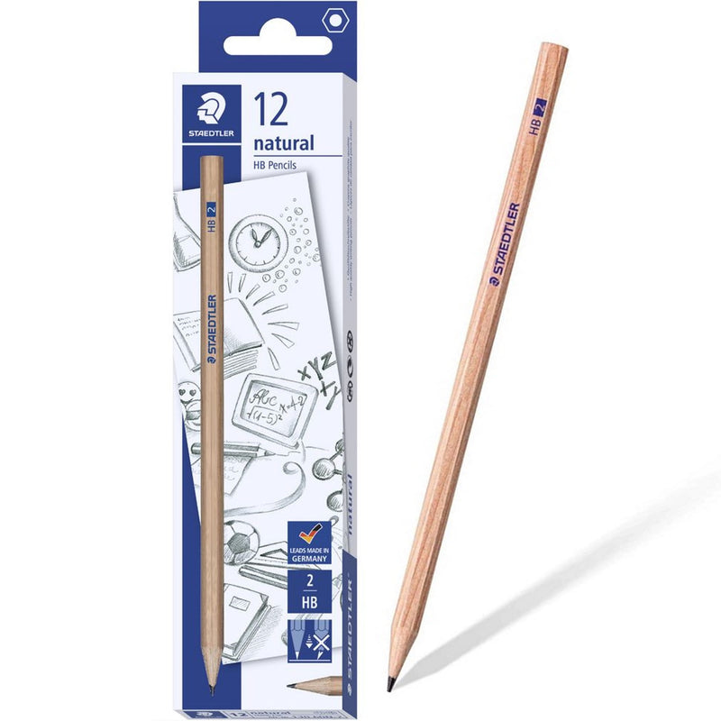 Staedtler 130 Natural Graphite Pencils HB Box 12