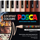 Uni POSCA PC-5M Paint Markers Bullet Tip Medium Portrait Colours 8 Colour Pack