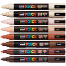 Uni POSCA PC-5M Paint Markers Bullet Tip Medium Portrait Colours 8 Colour Pack