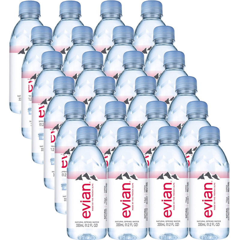 Evian Natural Mineral Water 330ml Bottles Box 24 Bulk