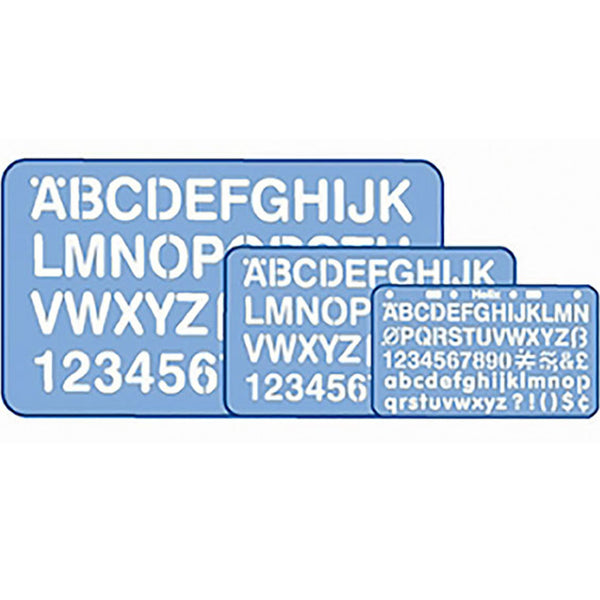 Helix Stencil Set Pack 3 Letters Numbers