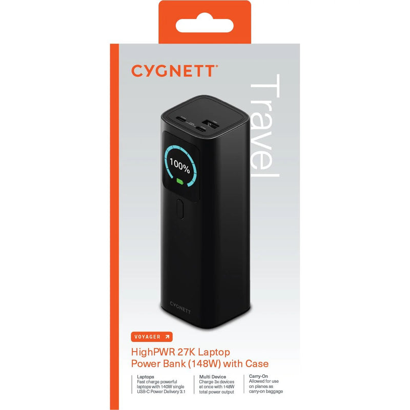 Cygnett Voyager HighPWR 27K mAH 148W Laptop Power Bank Charger Case