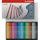 Stabilo 68 Fibre Tip Pens Water-Based 30 Tin Set