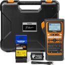 Brother PT-E310BTVP P-Touch Portable Industrial Label Printer Bluetooth USB-C Hard Case Starter Set
