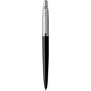 Parker Jotter Ballpoint Pen Bond Street Black Chrome Trim Medium Nib Blue