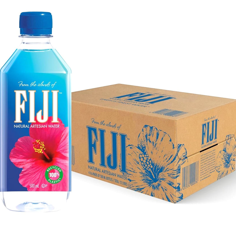 FIJI Natural Artesian Water 24 Pack of 500mL Bottle Carton Box Bulk
