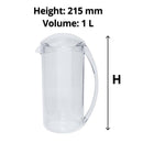 Connoisseur Fridge Door Jug Ms Plastic With Lid 1L 5380010 - SuperOffice