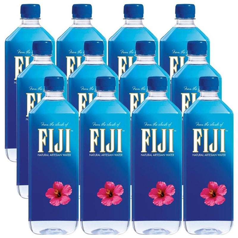 FIJI Natural Artesian Water 12 Pack of 1L Liter Bottle Carton Box Bulk