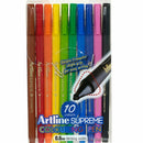 Artline Supreme Fineliner Pen 0.6mm Assorted Wallet 10 Set