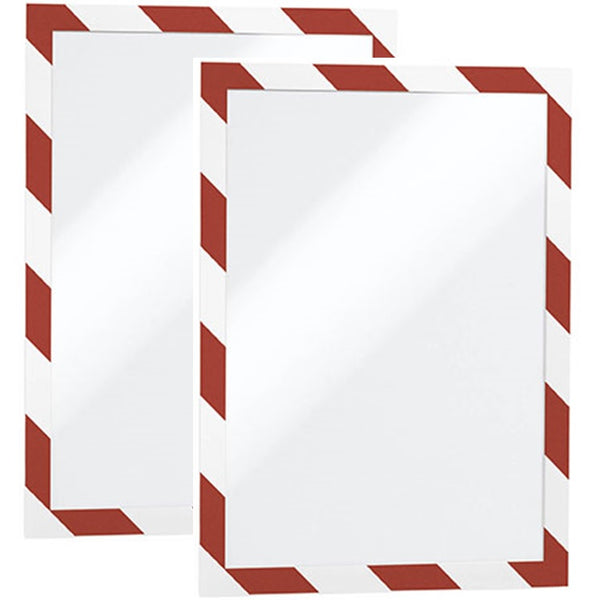 Duraframe Durable Security Frame A4 Red/White Pack 2