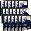 Marbig Flexibinder 2 Ring 20mm A4 Clear Cover Black Folder 18 Pack BULK