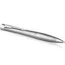 Parker Urban Premium Metro Ballpoint Twist Pen Metallic Silver Chrome Trim Gift Box
