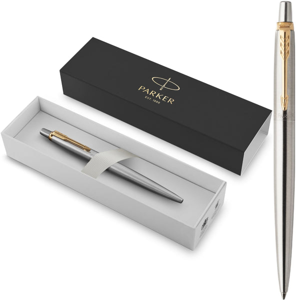 Parker Jotter Ball Point Pen Gold Trim Gift Box Set