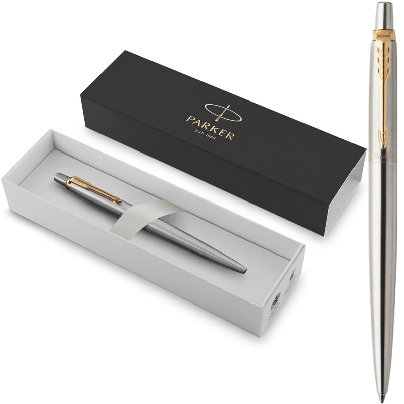 Parker Jotter Ball Point Pen Gold Trim Gift Box Set