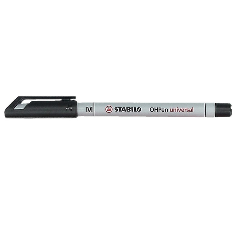 Stabilo Universal Overhead Projector OHP Soluble Marker Pen Medium Black Box 10