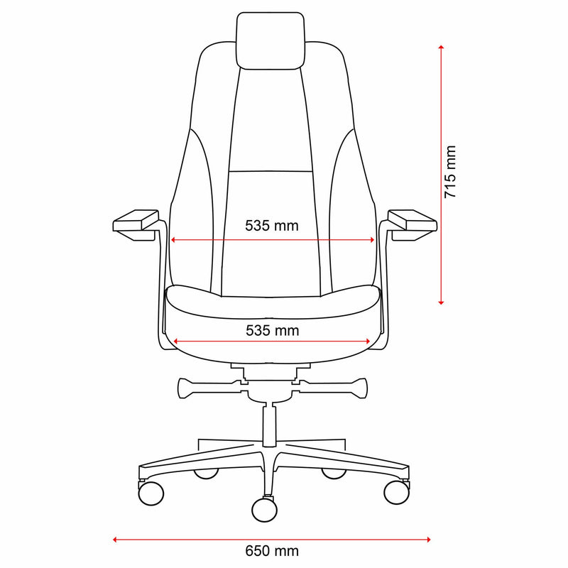 Buro Maverick 24/7 Controller Chair Heavy Duty With Arms Fabric Black