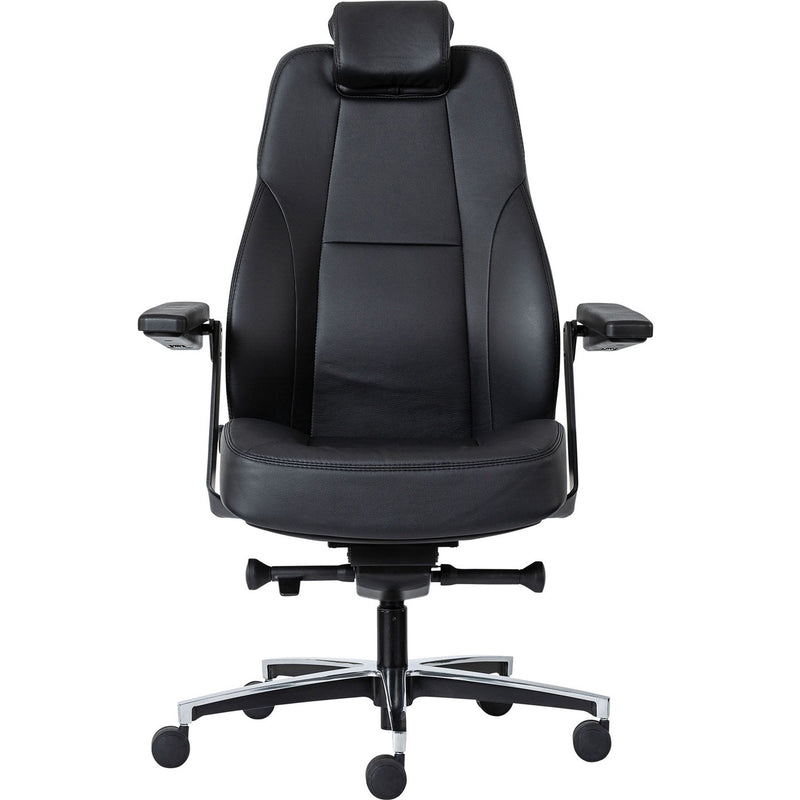 Buro Maverick 24/7 Controller Chair Heavy Duty With Arms Leather Black