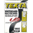 Texta Whiteboard Marker Black Bullet Tip 1.5mm Medium Box 12