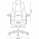 Buro Maverick 24/7 Controller Chair Heavy Duty With Arms Leather Black