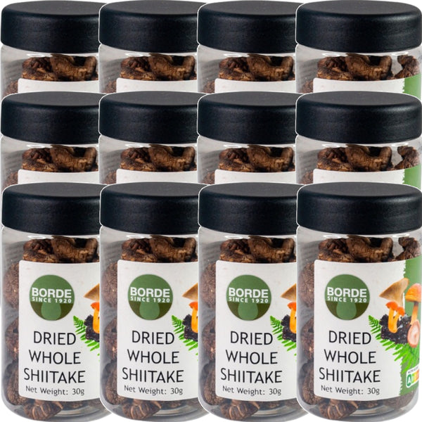 Borde Dried Whole Shiitake 30g 12 Pack Bulk