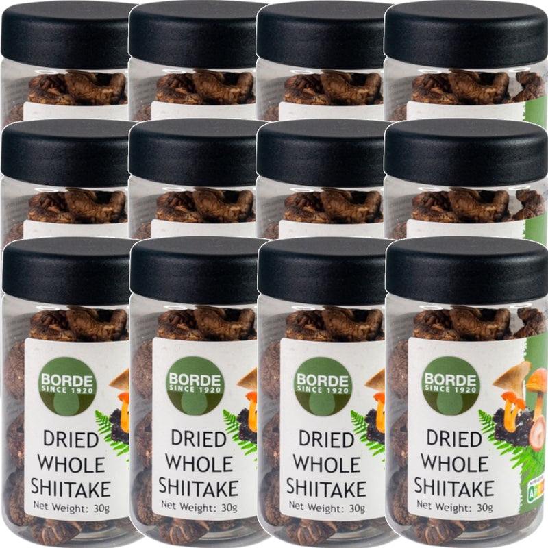 Borde Dried Whole Shiitake 30g 12 Pack Bulk