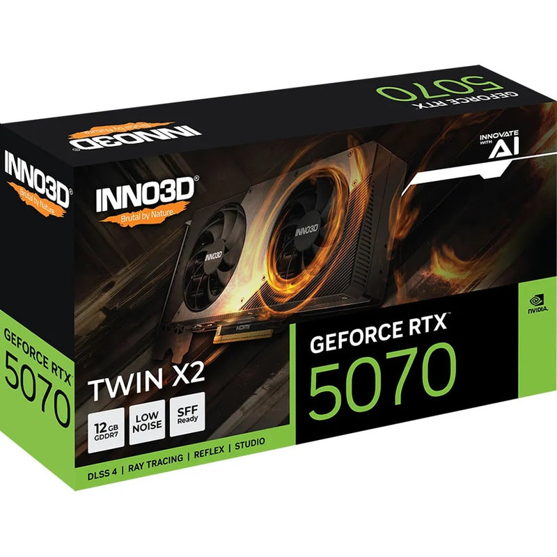 Inno3D nVidia GeForce RTX 5070 TWIN X2 12GB GDDR7 Video Graphics Card