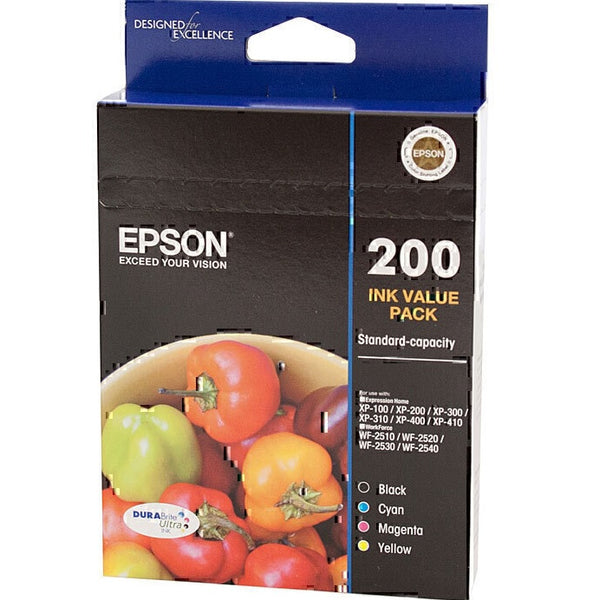 Epson 200 Ink Cartridge Value Pack Black/Cyan/Magenta/Yellow