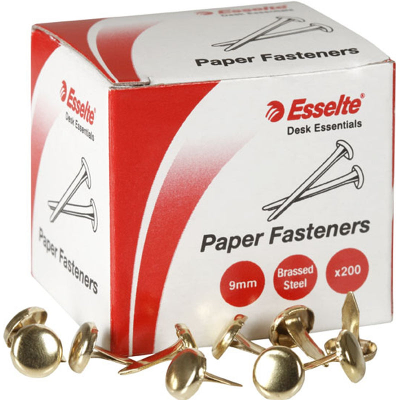 Esselte Paper Fastener 9mm Silver Box 200