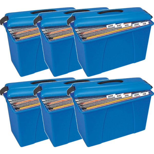 Crystalfile Carry Case Blue With Black Trim 6 Pack BULK