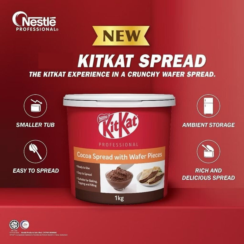 Nestle KitKat Kit Kat Professional Chocolate Spread 2.8kg Tub Bulk Size